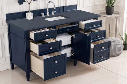James Martin - Brittany 60" Single Vanity, Victory Blue w/ 3 CM Charcoal Soapstone Silestone Top - 650-V60S-VBL-3CSP view 5