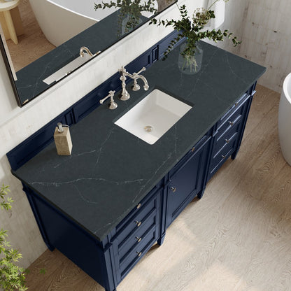 James Martin - Brittany 60" Single Vanity, Victory Blue w/ 3 CM Charcoal Soapstone Silestone Top - 650-V60S-VBL-3CSP view 7