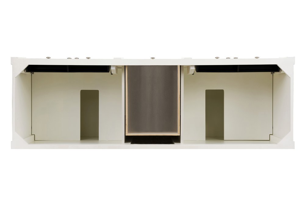 James Martin - Brittany 72" Double Vanity, Bright White Vanity w/ 3 CM Ethereal Noctis Silestone Top - 655-V72-BW-3ENC view 6