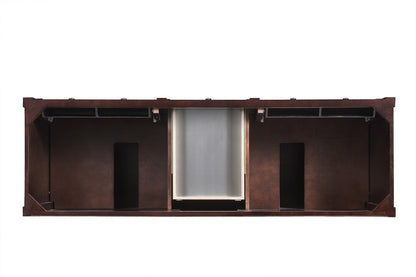 James Martin - Brittany 72" Double Vanity, Burnished Mahogany w/ 3 CM Carrara Marble Top - 650-V72-BNM-3CAR view 7