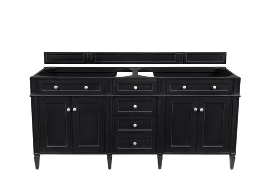 James Martin - Brittany 72" Double Vanity Cabinet, Black Onyx - 650-V72-M-BKO view 1