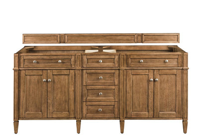 James Martin - Brittany 72" Double Vanity Cabinet, Saddle Brown - 650-V72-M-SBR view 1