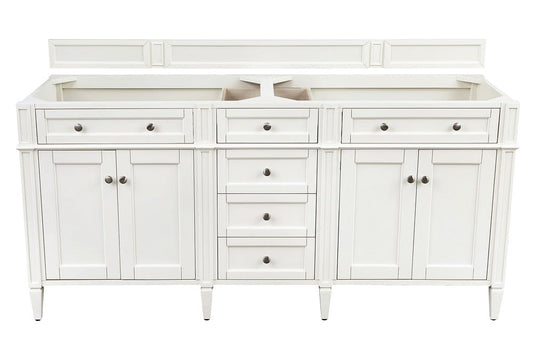 James Martin - Brittany 72" Double Vanity in Bright White - 655-V72-M-BW view 1
