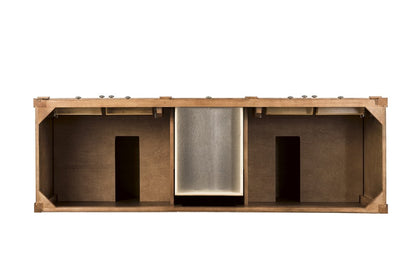 James Martin - Brittany 72" Double Vanity, Saddle Brown w/ 3 CM Ethereal Noctis Silestone Top - 650-V72-SBR-3ENC view 6