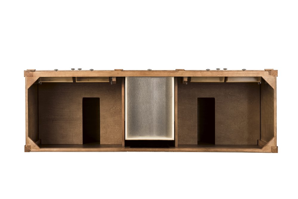 James Martin - Brittany 72" Double Vanity, Saddle Brown, w/ 3 CM Siberian Silestone Top - 650-V72-SBR-3SFR view 5