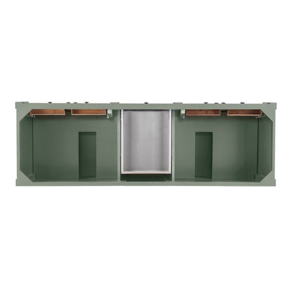 James Martin - Brittany 72" Double Vanity, Smokey Celadon, w/ 3 CM Phantome Eclos Top - 650-V72-SC-3PHT view 5
