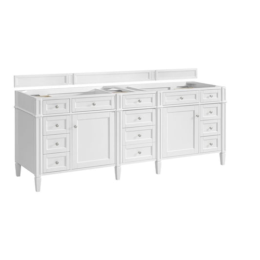 James Martin - Brittany 84" Double Vanity, Bright White - 655-V84-BW view 1