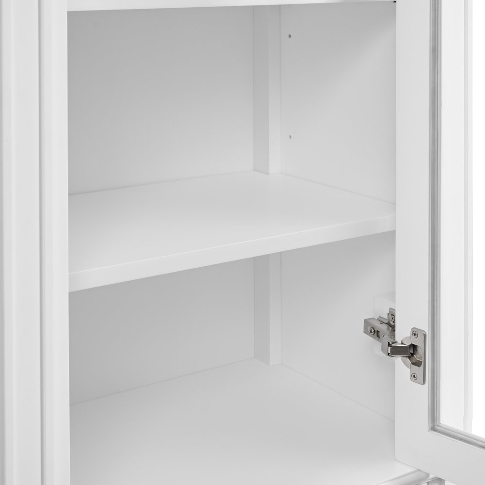 James Martin - Brittany Linen Cabinet, Bright White - 655-LC-BW view 12