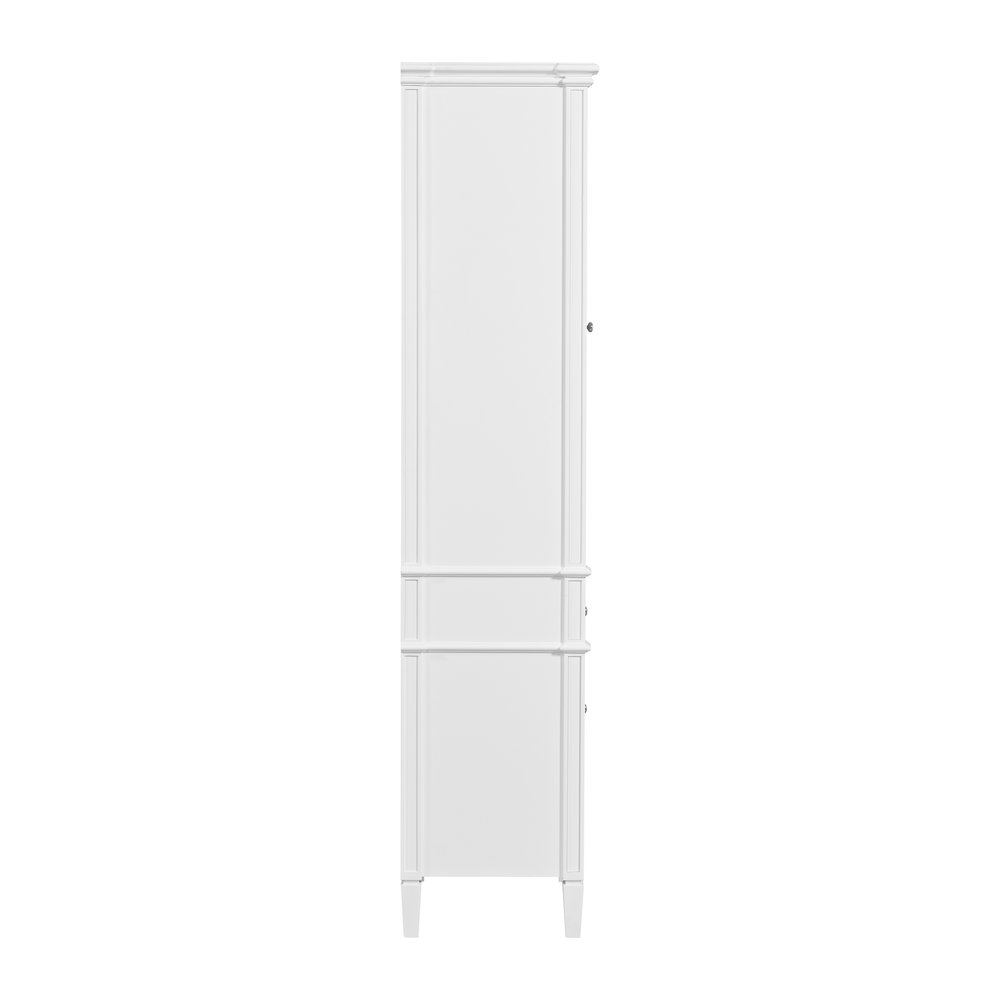 James Martin - Brittany Linen Cabinet, Bright White - 655-LC-BW view 13