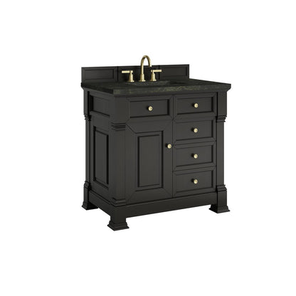 James Martin - Brookfield 36" Single Vanity, Black Onyx, w/ 3 CM Phantome Eclos Top - 547-V36-BKO-3PHT view 9