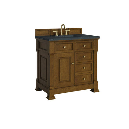 James Martin - Brookfield 36" Single Vanity, Honey Oak w/ 3 CM Charcoal Soapstone Silestone Top - 547-V36-HNO-3CSP view 10