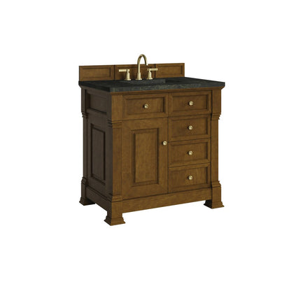 James Martin - Brookfield 36" Single Vanity, Honey Oak, w/ 3 CM Phantome Eclos Top - 547-V36-HNO-3PHT view 9