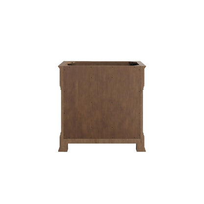 James Martin - Brookfield 36" Single Vanity, Pecan w/3 CM Carrara White Marble Top - 547-V36-PCN-3CAR view 9