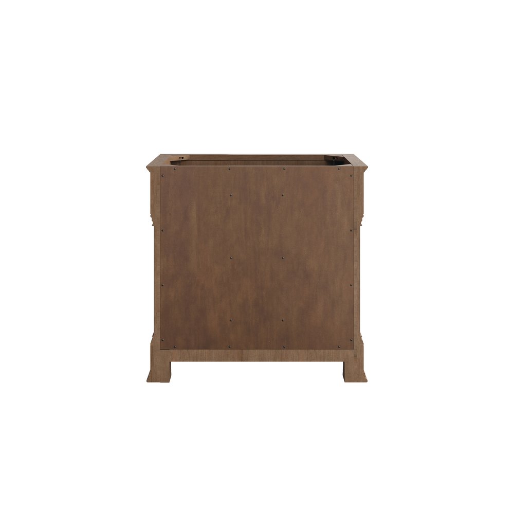 James Martin - Brookfield 36" Single Vanity, Pecan w/3 CM Eternal Jasmine Pearl Silestone Top - 547-V36-PCN-3EJP view 9