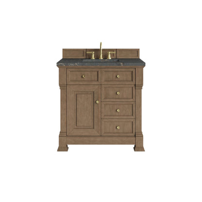 James Martin - Brookfield 36" Single Vanity, Pecan w/ 3 CM Parisien Bleu Silestone  Top - 547-V36-PCN-3PBL view 1