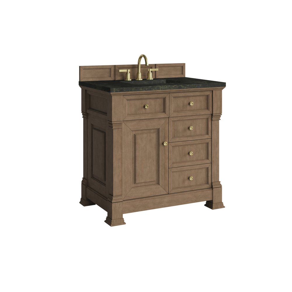 James Martin - Brookfield 36" Single Vanity, Pecan, w/ 3 CM Phantome Eclos Top - 547-V36-PCN-3PHT view 9
