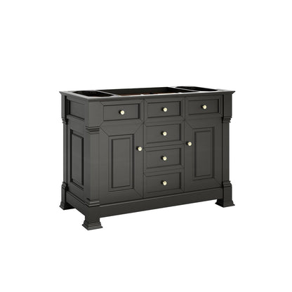 James Martin - Brookfield 48" Single Vanity, Black Onyx w/3 CM Charcoal Soapstone Silestone Top - 547-V48-BKO-3CSP view 2