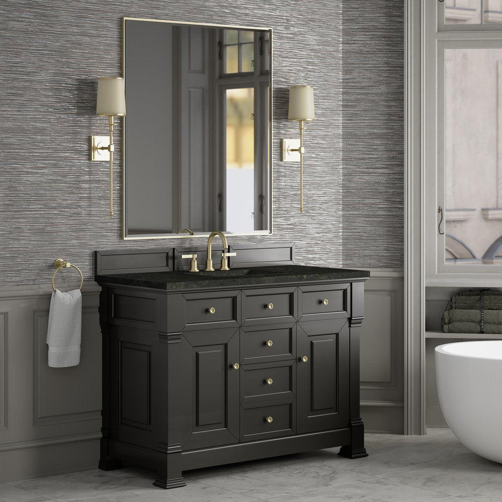 James Martin - Brookfield 48" Single Vanity, Black Onyx, w/ 3 CM Phantome Eclos Top - 547-V48-BKO-3PHT view 4