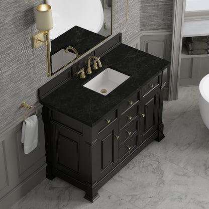 James Martin - Brookfield 48" Single Vanity, Black Onyx, w/ 3 CM Phantome Eclos Top - 547-V48-BKO-3PHT view 7