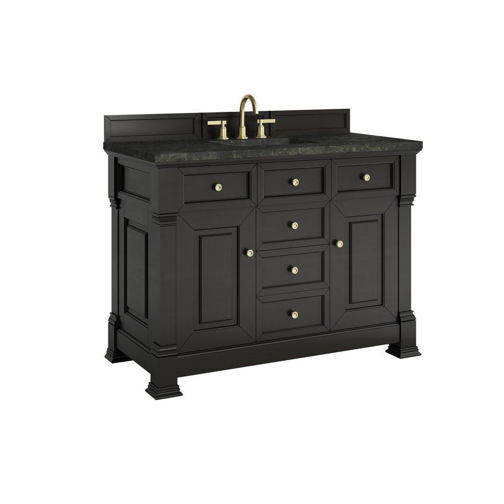 James Martin - Brookfield 48" Single Vanity, Black Onyx, w/ 3 CM Phantome Eclos Top - 547-V48-BKO-3PHT view 9