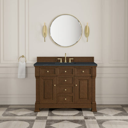 James Martin - Brookfield 48" Single Vanity, Honey Oak w/ 3 CM Charcoal Soapstone Silestone Top - 547-V48-HNO-3CSP view 3