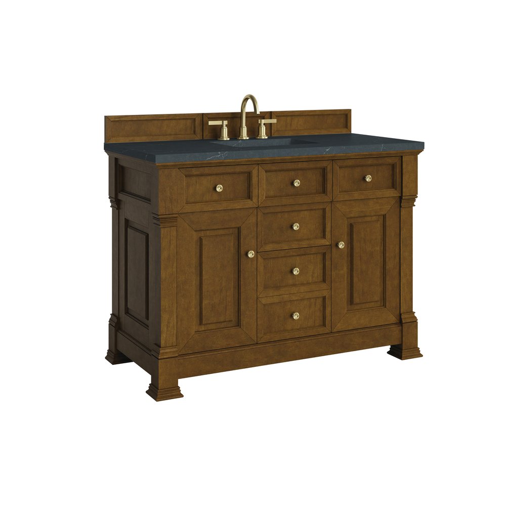 James Martin - Brookfield 48" Single Vanity, Honey Oak w/ 3 CM Charcoal Soapstone Silestone Top - 547-V48-HNO-3CSP view 10