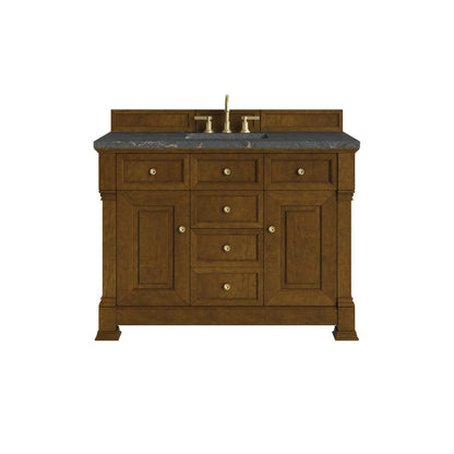 James Martin - Brookfield 48" Single Vanity, Honey Oak w/ 3 CM Parisien Bleu Silestone Top - 547-V48-HNO-3PBL view 1