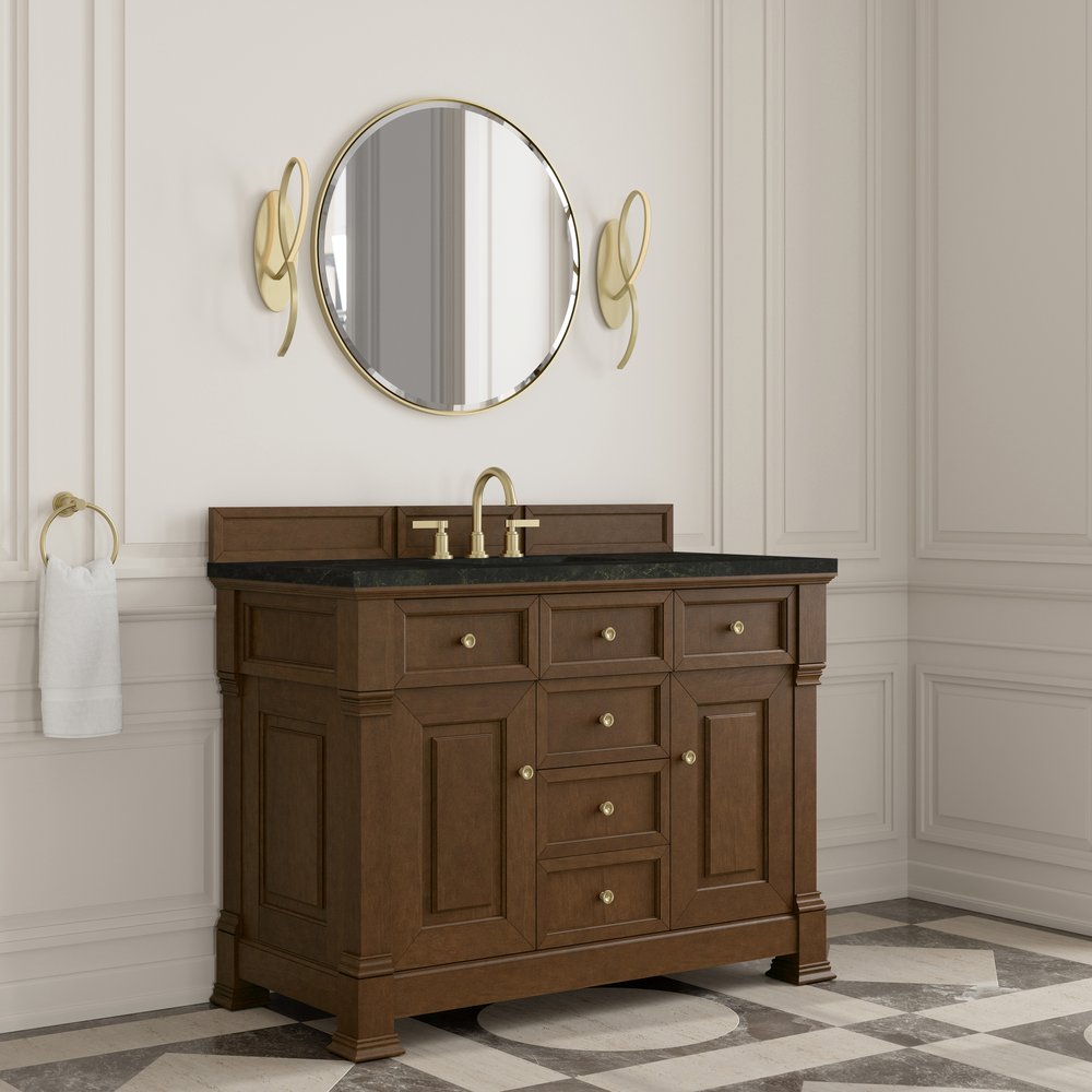 James Martin - Brookfield 48" Single Vanity, Honey Oak, w/ 3 CM Phantome Eclos Top - 547-V48-HNO-3PHT view 4
