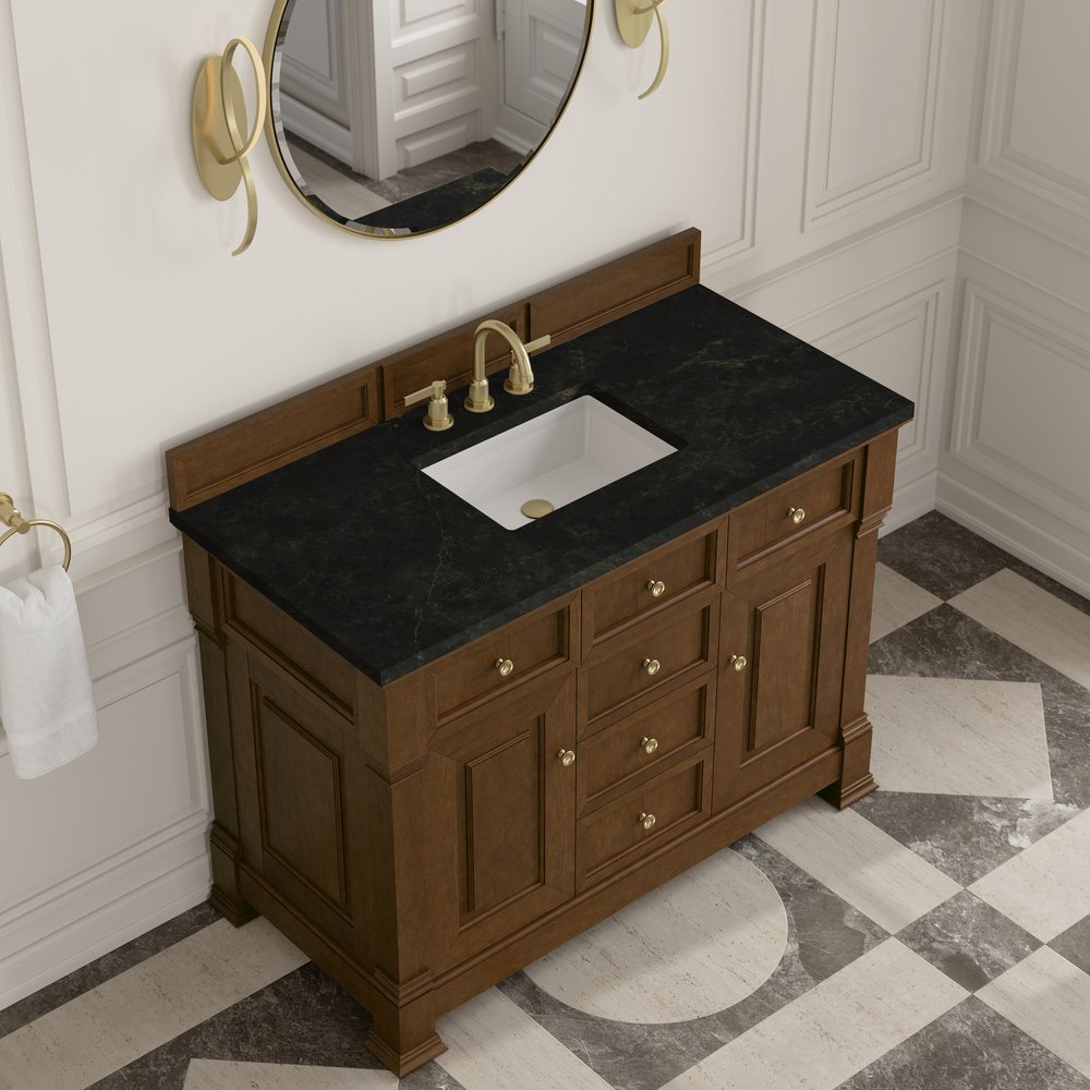 James Martin - Brookfield 48" Single Vanity, Honey Oak, w/ 3 CM Phantome Eclos Top - 547-V48-HNO-3PHT view 7