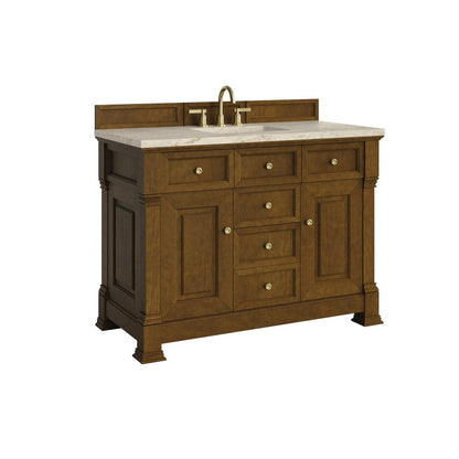 James Martin - Brookfield 48" Single Vanity, Honey Oak, w/ 3 CM Tajnar Eclos Top - 547-V48-HNO-3TJR view 9