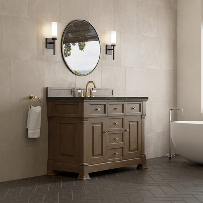 James Martin - Brookfield 48" Single Vanity, Pecan, w/ 3 CM Phantome Eclos Top - 547-V48-PCN-3PHT view 4