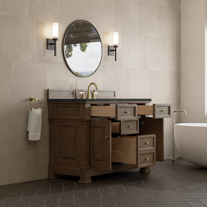James Martin - Brookfield 48" Single Vanity, Pecan, w/ 3 CM Phantome Eclos Top - 547-V48-PCN-3PHT view 5