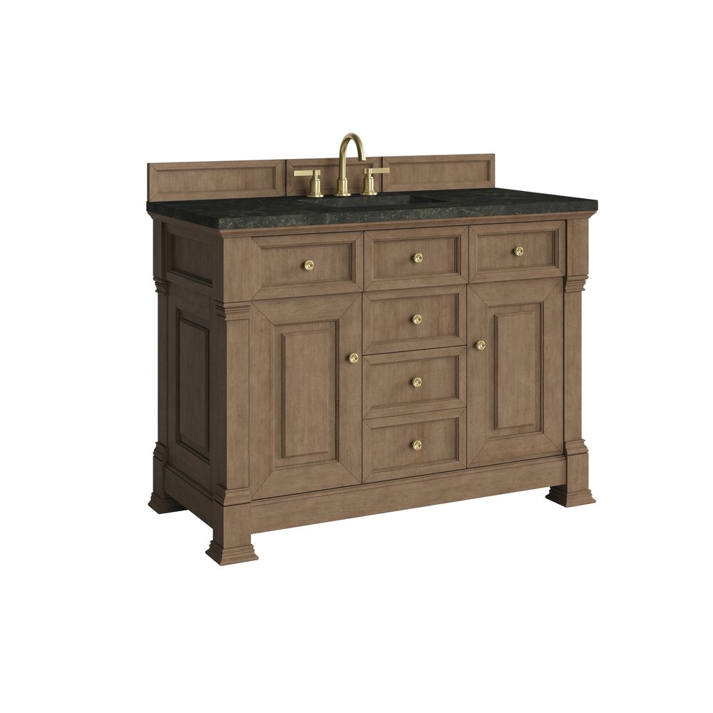 James Martin - Brookfield 48" Single Vanity, Pecan, w/ 3 CM Phantome Eclos Top - 547-V48-PCN-3PHT view 9