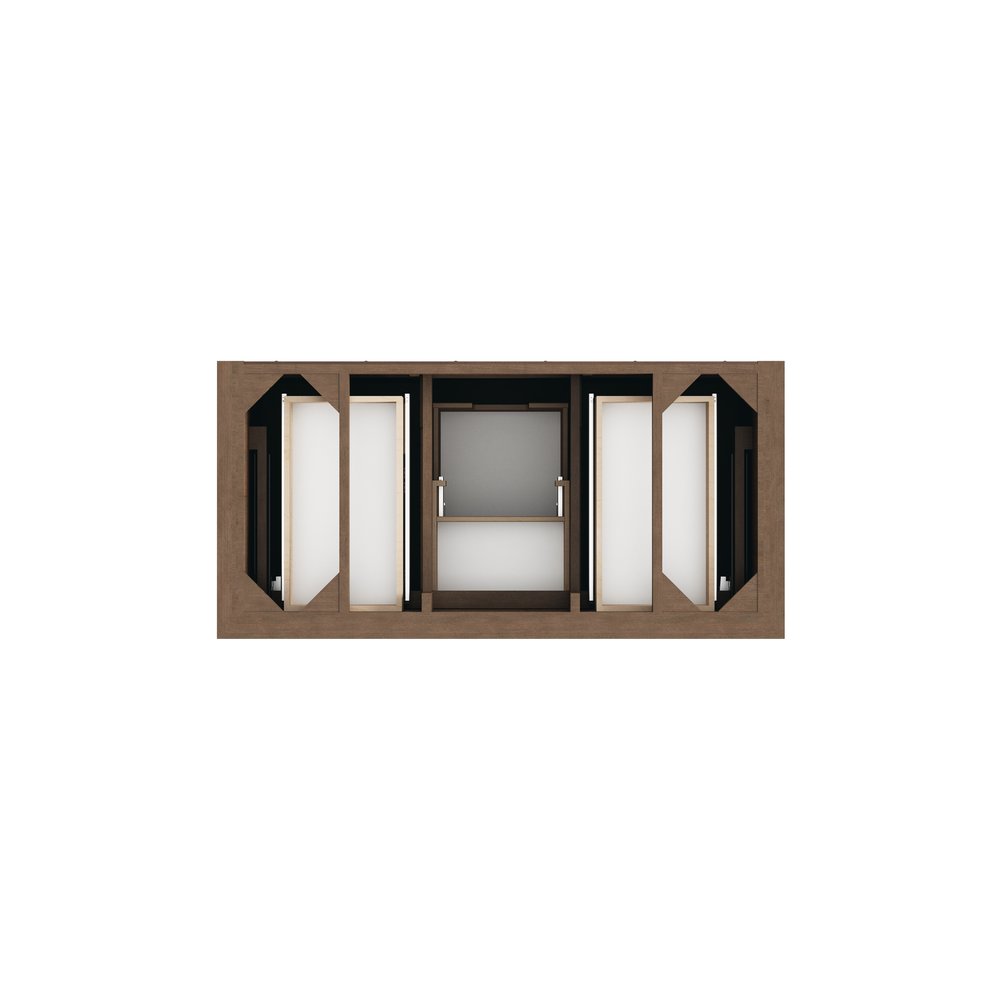 James Martin - Brookfield 48" Single Vanity, Pecan, w/ 3 CM White Zeus Silestone  Top - 547-V48-PCN-3WZ view 6