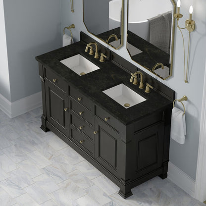 James Martin - Brookfield 60" Double Vanity, Black Onyx, w/ 3 CM Phantome Eclos Top - 547-V60D-BKO-3PHT view 7