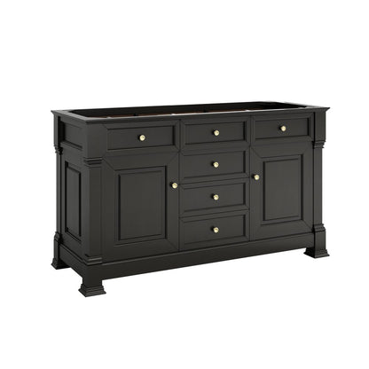 James Martin - Brookfield 60" Double Vanity, Black Onyx, w/ 3 CM Tajnar Eclos Top - 547-V60D-BKO-3TJR view 2
