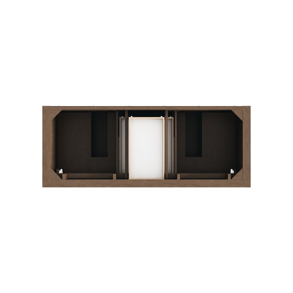 James Martin - Brookfield 60" Double Vanity, Pecan w/3 CM Charcoal Soapstone Silestone Top - 547-V60D-PCN-3CSP view 6
