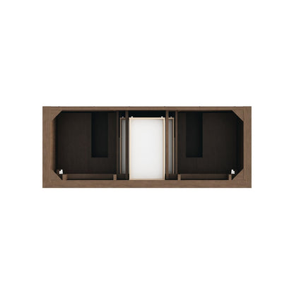 James Martin - Brookfield 60" Double Vanity, Pecan w/3 CM Charcoal Soapstone Silestone Top - 547-V60D-PCN-3CSP view 6