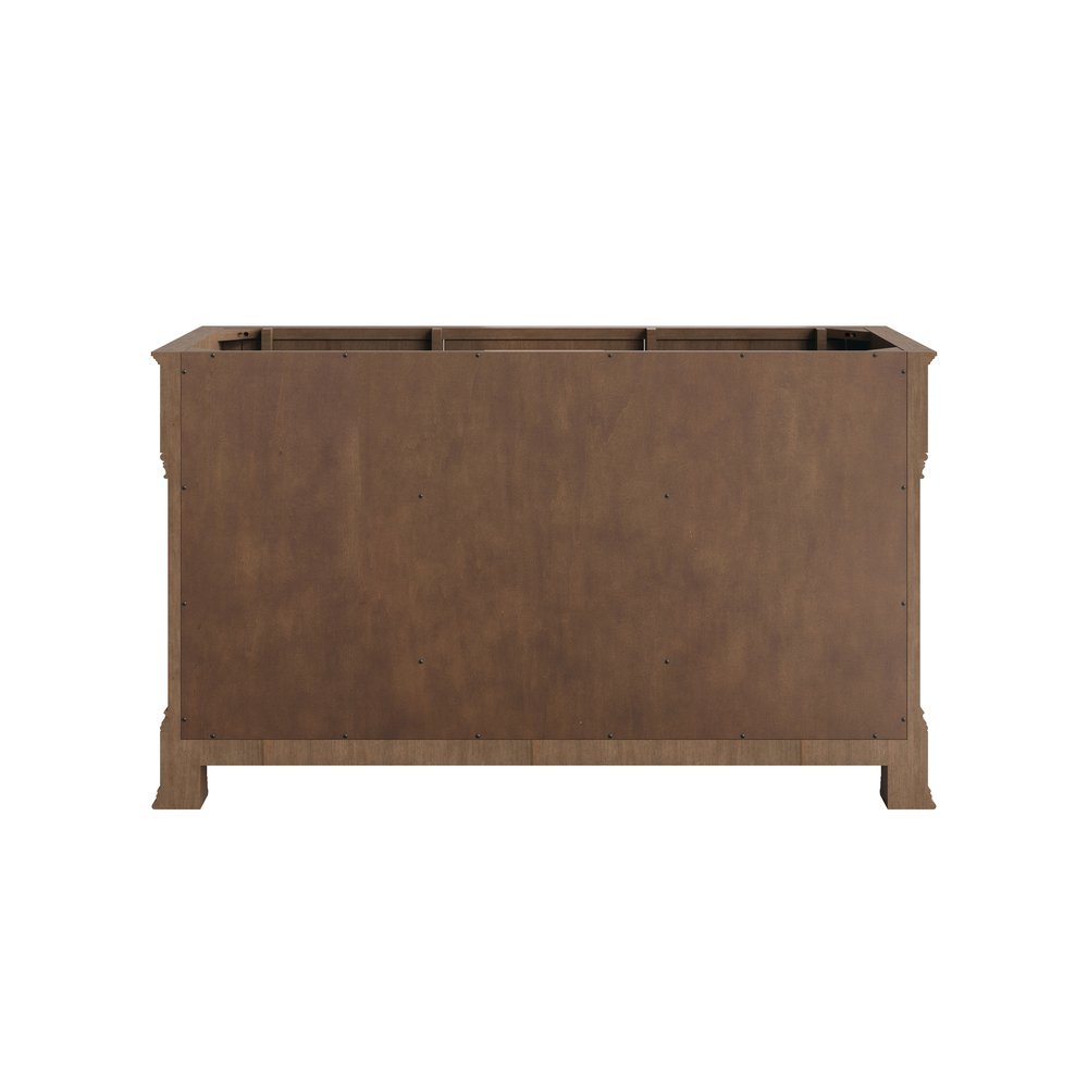 James Martin - Brookfield 60" Double Vanity, Pecan, w/ 3 CM White Zeus Silestone  Top - 547-V60D-PCN-3WZ view 9