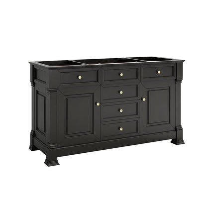 James Martin - Brookfield 60" Single Vanity, Black Onyx w/3 CM Charcoal Soapstone Silestone Top - 547-V60S-BKO-3CSP view 2