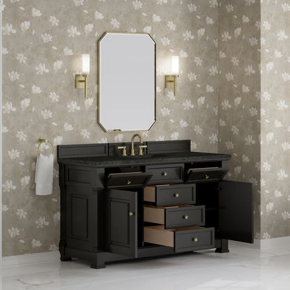 James Martin - Brookfield 60" Single Vanity, Black Onyx, w/ 3 CM Phantome Eclos Top - 547-V60S-BKO-3PHT view 5