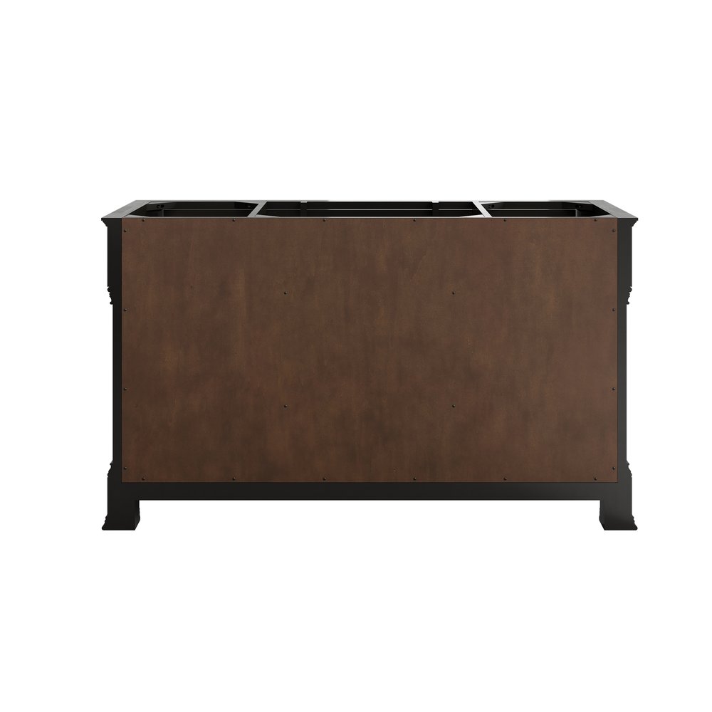 James Martin - Brookfield 60" Single Vanity, Black Onyx, w/ 3 CM Siberian Silestone Top - 547-V60S-BKO-3SFR view 8