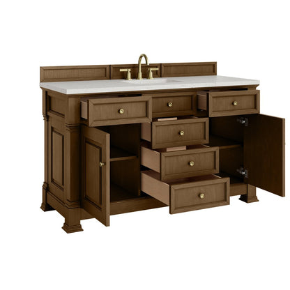 James Martin - Brookfield 60" Single Vanity, Honey Oak w/ 3 CM Lime Delight Silestone Top - 547-V60S-HNO-3LDL view 8