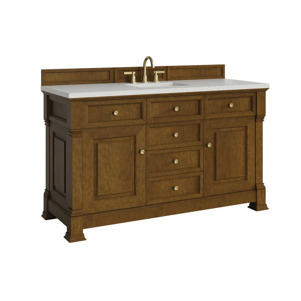 James Martin - Brookfield 60" Single Vanity, Honey Oak w/ 3 CM Lime Delight Silestone Top - 547-V60S-HNO-3LDL view 10