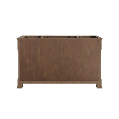 James Martin - Brookfield 60" Single Vanity, Pecan w/ 3 CM Carrara White Marble Top - 547-V60S-PCN-3CAR view 9