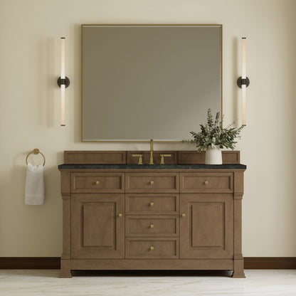 James Martin - Brookfield 60" Single Vanity, Pecan, w/ 3 CM Phantome Eclos Top - 547-V60S-PCN-3PHT view 3
