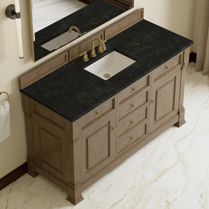 James Martin - Brookfield 60" Single Vanity, Pecan, w/ 3 CM Phantome Eclos Top - 547-V60S-PCN-3PHT view 7