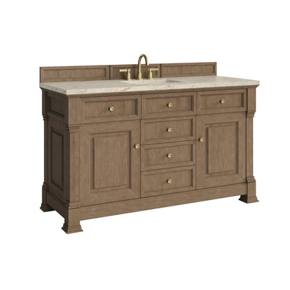 James Martin - Brookfield 60" Single Vanity, Pecan, w/ 3 CM Tajnar Eclos Top w/FreePower Wireless Charger - 547-V60S-PCN-FTJR view 8