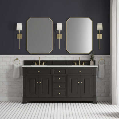 James Martin - Brookfield 72" Double Vanity, Black Onyx w/ 3 CM Ethereal Noctis Silestone Top - 547-V72-BKO-3ENC view 3