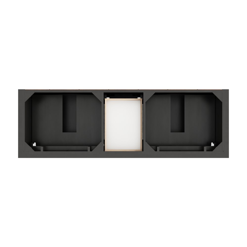 James Martin - Brookfield 72" Double Vanity, Black Onyx w/ 3 CM Parisien Bleu Silestone Top - 547-V72-BKO-3PBL view 6